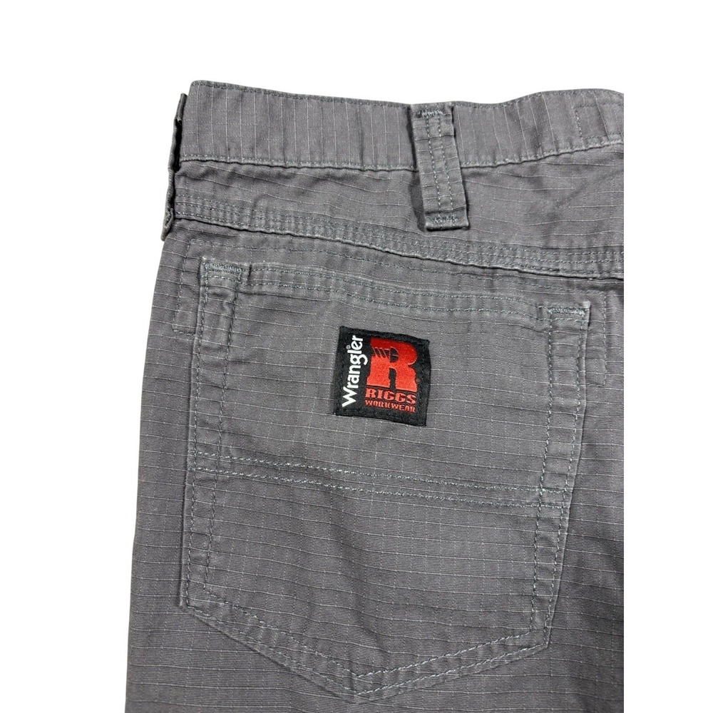 Wrangler Riggs Workwear Mens 40x30 Gray Ripstop Utility Pants 103W045CH